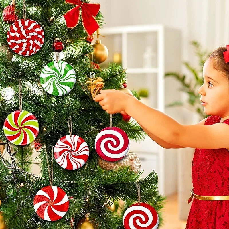 Karácsonyfa cukorka függő medál Karácsonyi parti dekorációk Sweet Noel cukorka díszek Boldog karácsonyi dekoráció Boldog új évet 2024