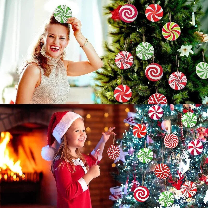 Karácsonyfa cukorka függő medál Karácsonyi parti dekorációk Sweet Noel cukorka díszek Boldog karácsonyi dekoráció Boldog új évet 2024