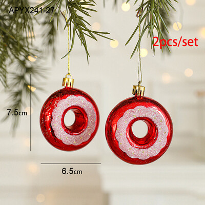 Κρεμαστό χριστουγεννιάτικο δέντρο 2025 Κόκκινη καραμέλα Χριστουγεννιάτικη μπάλα Κρεμαστά Στολίδια Άγιος Βασίλης Πρωτοχρονιά Navidad Supplies Party Διακόσμηση σπιτιού