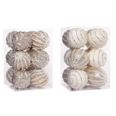 12 papuošalų rinkinys šventėms, nedūžtantys Kalėdų eglutės pakabukai, blizgantys kabantys papuošalai Priedai