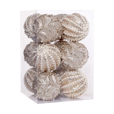 12 papuošalų rinkinys šventėms, nedūžtantys Kalėdų eglutės pakabukai, blizgantys kabantys papuošalai Priedai