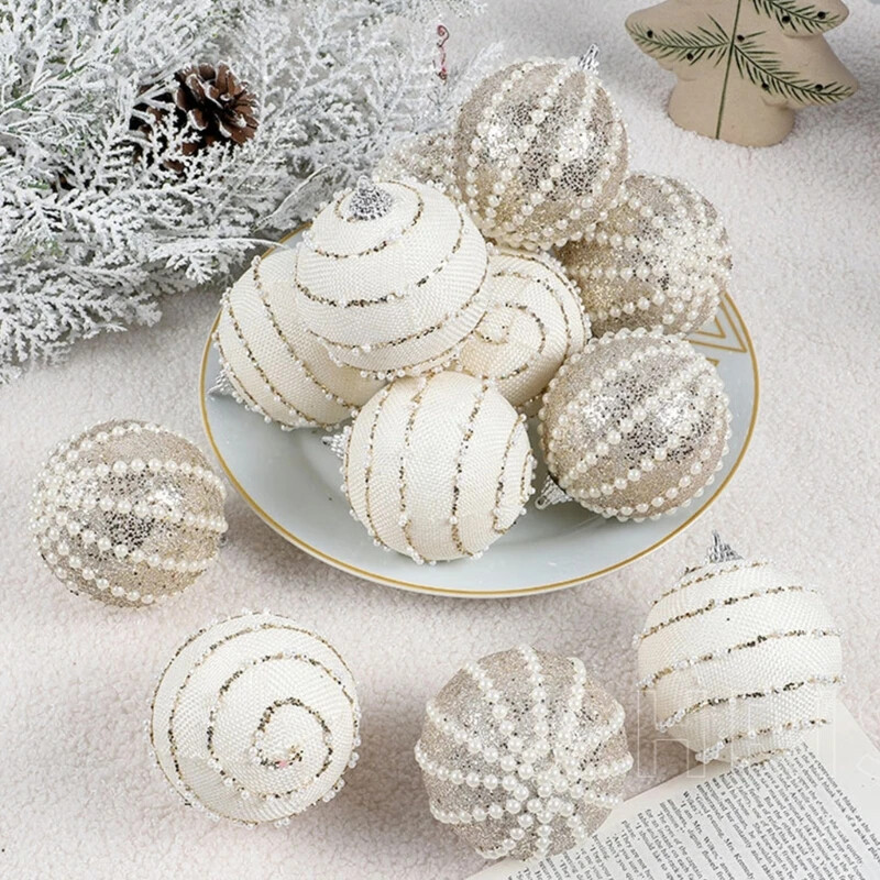 12 papuošalų rinkinys šventėms, nedūžtantys Kalėdų eglutės pakabukai, blizgantys kabantys papuošalai Priedai