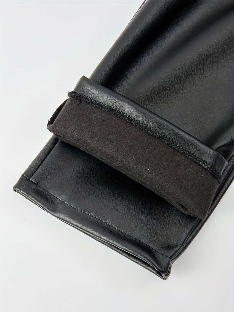 Vyriškos klubus pakeliančios madingos odinės kelnės, elastingos siauros madingos spalvingos aptemptos juostos seksualios juodos odinės kelnės