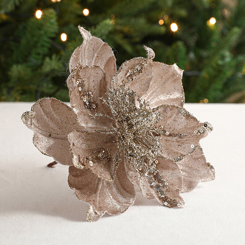 Kalėdų gėlės Dekoratyvinės eglutės papuošalai Dirbtinės gėlės Kalėdų eglutės dekoravimui