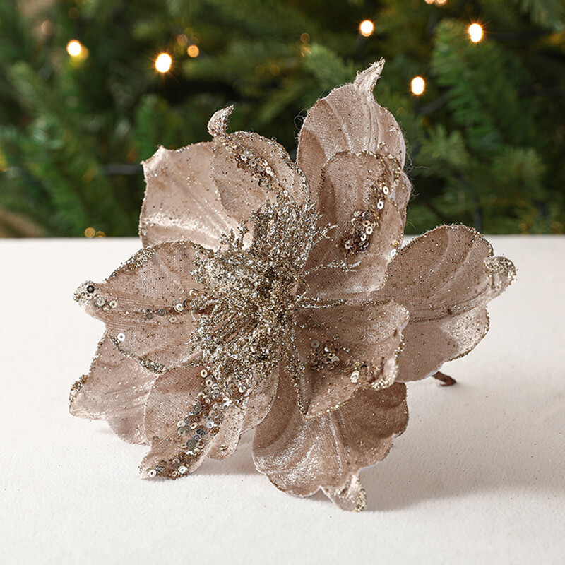 Kalėdų gėlės Dekoratyvinės eglutės papuošalai Dirbtinės gėlės Kalėdų eglutės dekoravimui