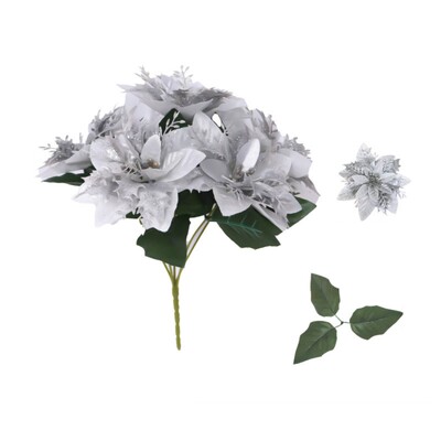 Karácsonyi dekoráció művirág csokor 28 cm-es hamis virág otthoni dekorációhoz Kert karácsonyfa újévi barkács váza dísz