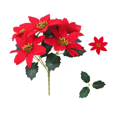 Karácsonyi dekoráció művirág csokor 28 cm-es hamis virág otthoni dekorációhoz Kert karácsonyfa újévi barkács váza dísz