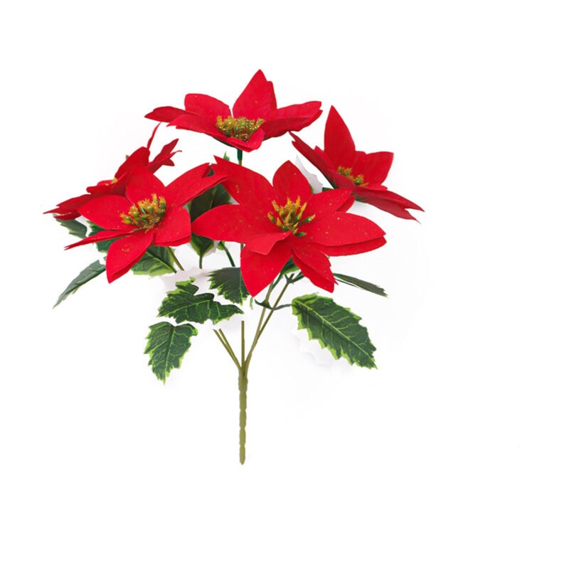 Karácsonyi dekoráció művirág csokor 28 cm-es hamis virág otthoni dekorációhoz Kert karácsonyfa újévi barkács váza dísz