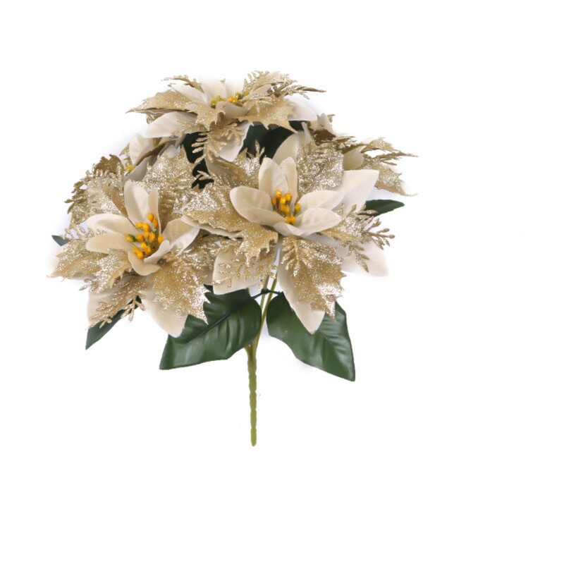 Karácsonyi dekoráció művirág csokor 28 cm-es hamis virág otthoni dekorációhoz Kert karácsonyfa újévi barkács váza dísz