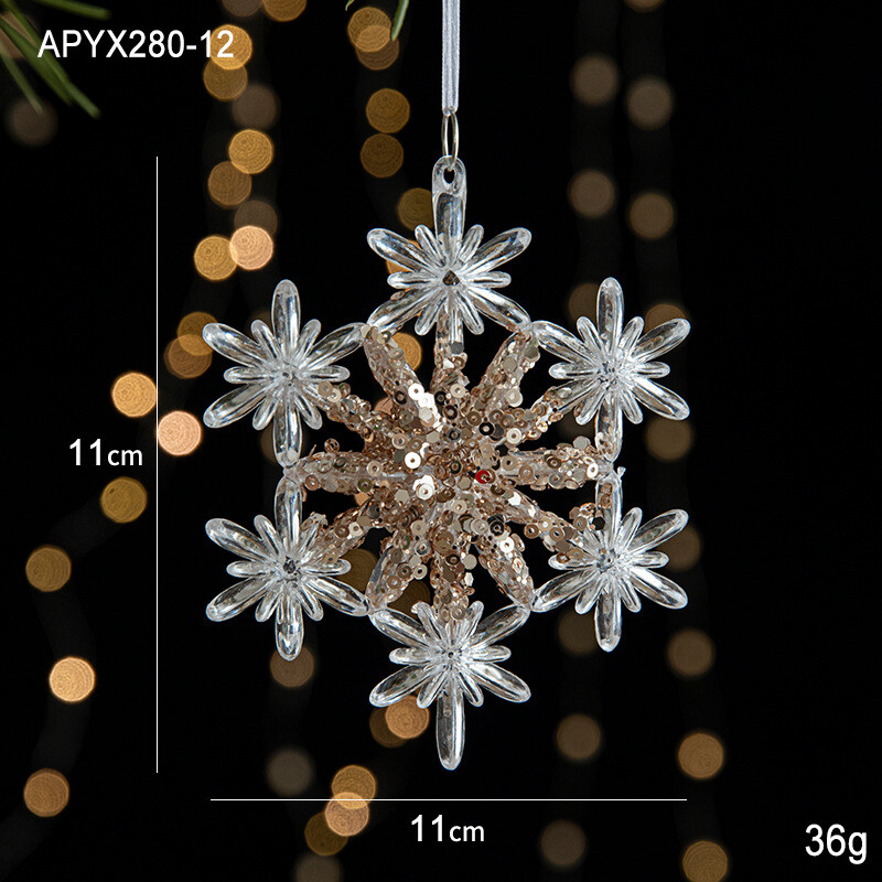 Akriliniai kalėdiniai papuošalai Skaidrūs snaigės drugeliai Kalėdų eglutės kabantys pakabukai Noel namų dekoracijos 2025 m. Naujųjų metų vakarėlis