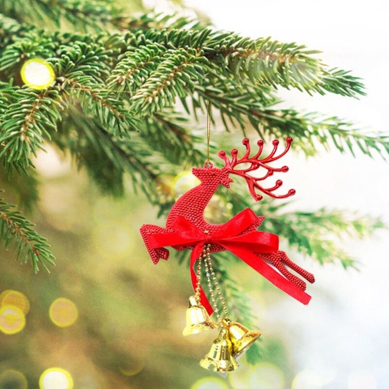 Kalėdų eglutės kabantys papuošalai Kalėdų elniai Auksiniai pakabukai Naujųjų metų vakarėlis Namai Kalėdų eglutės papuošimai Vaikų žaislai