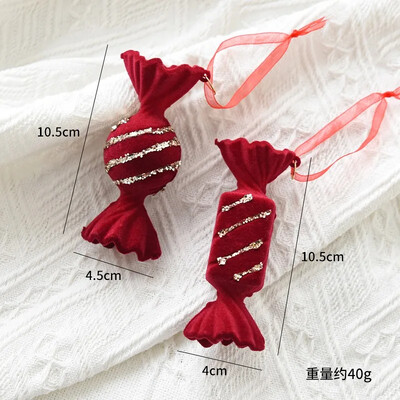 „Red Flocking“ Kalėdų girlianda „Jingling Bell“ Kalėdų eglutės ornamentas Felize Navidad Joy 2025 „Noel“ vakarėlio dekoras namams