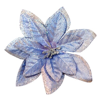 15 ΤΕΜ 15 cm Χριστουγεννιάτικο Λουλούδι Χρυσό High-end Simulation Στολισμός Χριστουγεννιάτικου Δέντρου Τεχνητό τριαντάφυλλο κεφαλές λουλουδιών για γάμο στο σπίτι Δ