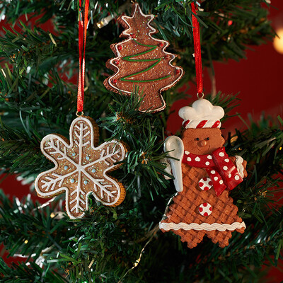 Decoratiuni pentru brad de Crăciun și pandantiv Gingerbread Man Ornamente pentru agățat pentru brad de Crăciun Recuzită pentru atmosferă de Crăciun Decor de Crăciun