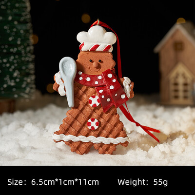 Karácsonyfadísz és medál mézeskalács ember Karácsonyfa függő díszek Karácsonyi hangulat kellékek karácsonyi dekoráció