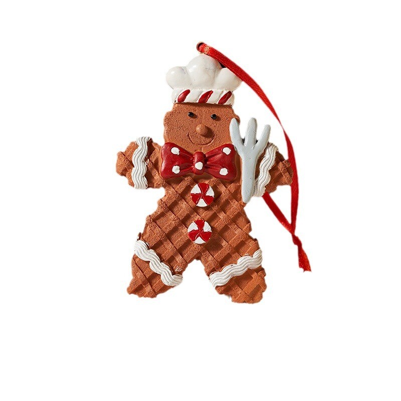 Karácsonyfadísz és medál mézeskalács ember Karácsonyfa függő díszek Karácsonyi hangulat kellékek karácsonyi dekoráció