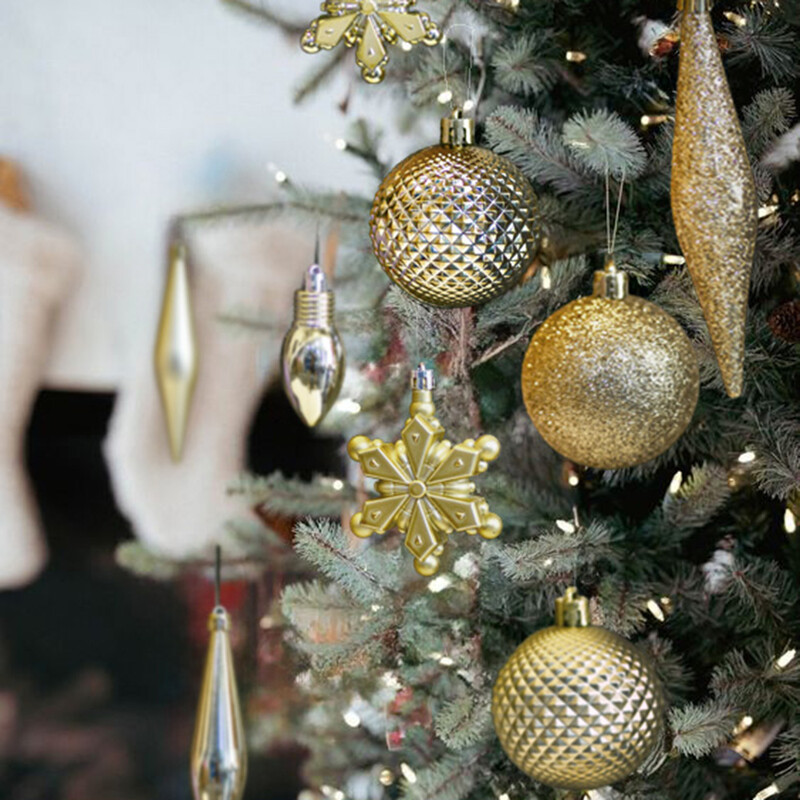 1 doboz karácsonyi dekoráció karácsonyfa díszek labda karácsonyi függő fa medálok otthoni parti dekoráció 2024 újév Noel Navidad