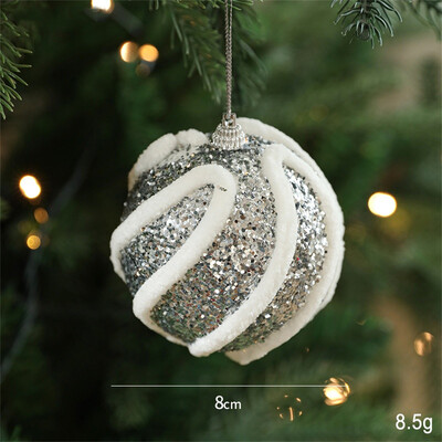 8 εκ. Χριστουγεννιάτικο αφρώδες χρώμα Μπάλες Κρεμαστό Κρεμαστό DIY Κομψές πούλιες Χριστουγεννιάτικη μπάλα Κρεμαστό καρτούν Χαρούμενα χριστουγεννιάτικα ντεκόρ