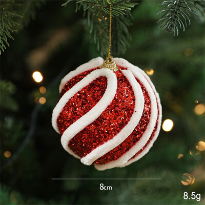 8 εκ. Χριστουγεννιάτικο αφρώδες χρώμα Μπάλες Κρεμαστό Κρεμαστό DIY Κομψές πούλιες Χριστουγεννιάτικη μπάλα Κρεμαστό καρτούν Χαρούμενα χριστουγεννιάτικα ντεκόρ