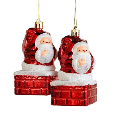 2 vnt Kalėdų pakabukas Išskirtinė grybų spurga Kalėdų Senelio formos Kalėdų eglutės kabantis ornamentas Spalvingas Kalėdų eglutės papuošimas