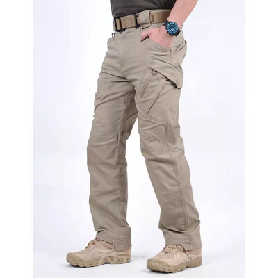 Pantaloni tactici Consul IX9 Pantaloni elastici pentru bărbați cu 7 buzunare Pantaloni entuziaști de militari în aer liber Pantaloni de antrenament cu tub drept