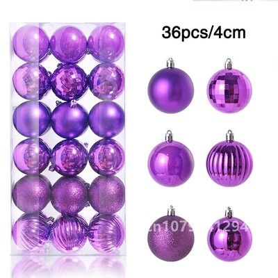 1Κουτί 24/36τμχ Χριστουγεννιάτικη Μπάλα Χριστουγεννιάτικο Δέντρο Στολίδι Κρεμαστό Κρεμαστό Χριστουγεννιάτικο Στολίδι 2023 Χριστουγεννιάτικα Στολίδια Navidad Gifts 2024