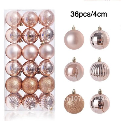 1Κουτί 24/36τμχ Χριστουγεννιάτικη Μπάλα Χριστουγεννιάτικο Δέντρο Στολίδι Κρεμαστό Κρεμαστό Χριστουγεννιάτικο Στολίδι 2023 Χριστουγεννιάτικα Στολίδια Navidad Gifts 2024