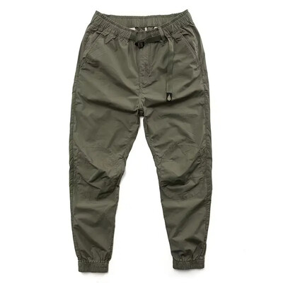 Vintage amerikai stílusú tiszta pamut tehernadrág férfiaknak bő szabású, egyenes lábú, alkalmi nadrágok, taktikusan szakadt kopott