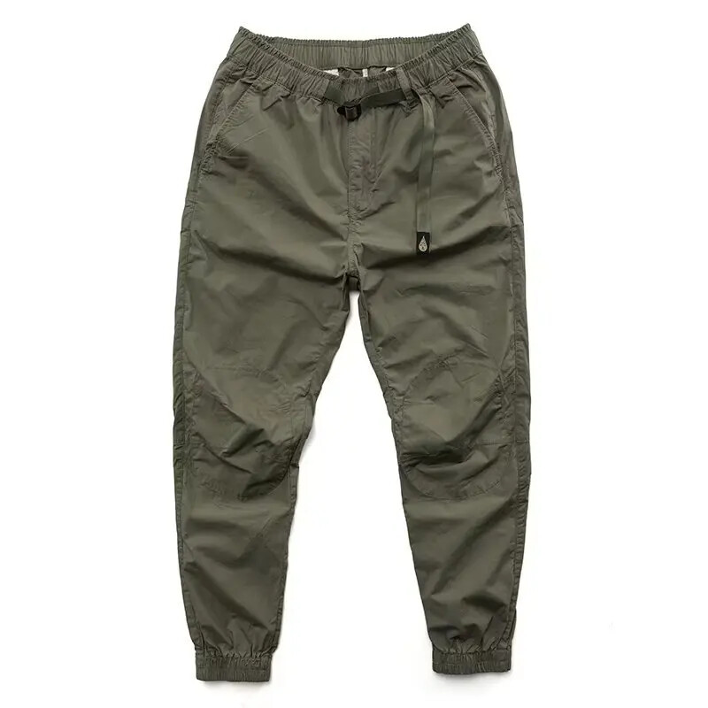 Vintage amerikai stílusú tiszta pamut tehernadrág férfiaknak bő szabású, egyenes lábú, alkalmi nadrágok, taktikusan szakadt kopott