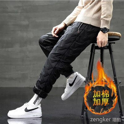 ΜΕΓΑΛΟ ΜΕΓΕΘΟΣ Man Plus Velvet Ανδρικό Παντελόνι Χειμερινό Παχύ Παντελόνι Casual με βαμβακερή επένδυση Plus size Παντελόνι ζεστό βελούδο 10XL 9XL