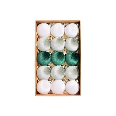 15db 6 cm-es bársony karácsonyi golyós medál törésálló bolyhos karácsonyi akasztós golyók újrafelhasználható karácsonyfadíszek Partykedvezmények