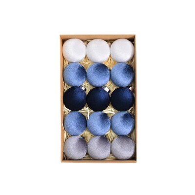 15db 6 cm-es bársony karácsonyi golyós medál törésálló bolyhos karácsonyi akasztós golyók újrafelhasználható karácsonyfadíszek Partykedvezmények