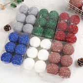 6 komada božićnih kuglica od 8 cm crveno zelene božićno drvce u boji šampanjca Viseći ukrasni privjesak Božićni ukrasi za dom Pokloni