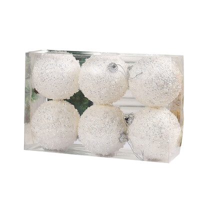 6 komada božićnih kuglica od 8 cm crveno zelene božićno drvce u boji šampanjca Viseći ukrasni privjesak Božićni ukrasi za dom Pokloni