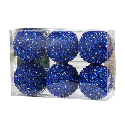 6 komada božićnih kuglica od 8 cm crveno zelene božićno drvce u boji šampanjca Viseći ukrasni privjesak Božićni ukrasi za dom Pokloni