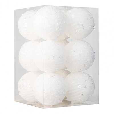 Φωτεινό χρώμα Χριστουγεννιάτικα στολίδια Εορταστικές γυαλιστερές παγιέτες Σετ στολίδια χριστουγεννιάτικου δέντρου από αφρό μπάλας για εορταστικό πάρτι εσωτερικού χώρου