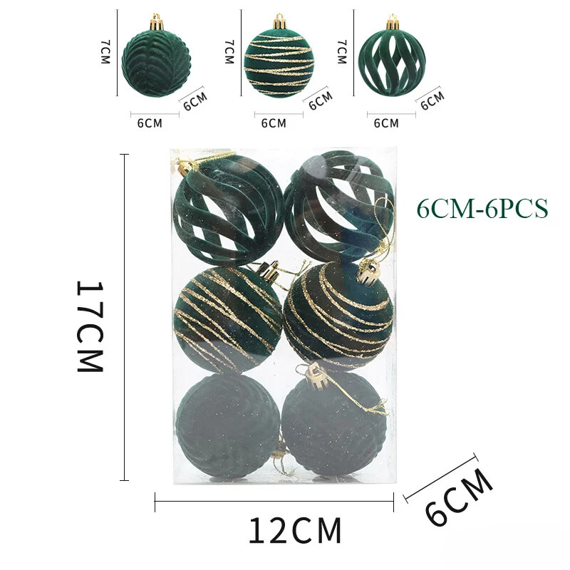 12 vnt. 6 cm Vyno raudonumo kalėdinio rutulio papuošalai Kalėdų eglutės vakarėlio puošmena Naujųjų metų Kalėdų sferos pakabukas aksominiai rutuliai 2025 m.