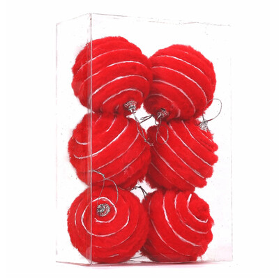 6 ΤΕΜ 8 εκ. Λούτρινα Χριστουγεννιάτικα Στολίδια για Χριστουγεννιάτικα Δέντρα Διακοσμητικά για το Πρωτοχρονιάτικο Σπίτι Ροζ Μπλε Κρεμαστό χριστουγεννιάτικο δέντρο Navidad Διακόσμηση