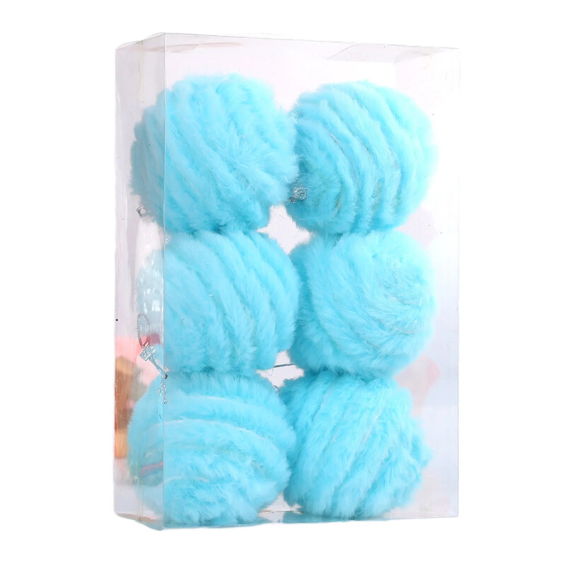 6 ΤΕΜ 8 εκ. Λούτρινα Χριστουγεννιάτικα Στολίδια για Χριστουγεννιάτικα Δέντρα Διακοσμητικά για το Πρωτοχρονιάτικο Σπίτι Ροζ Μπλε Κρεμαστό χριστουγεννιάτικο δέντρο Navidad Διακόσμηση