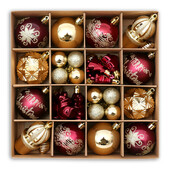 Χριστουγεννιάτικα Διακοσμητικά Κόκκινο πράσινο και χρυσό 42 τμχ Εκλεκτά ζωγραφισμένα Χριστουγεννιάτικες μπάλες Σετ Χριστουγεννιάτικα κρεμαστά στολίδια για πάρτι