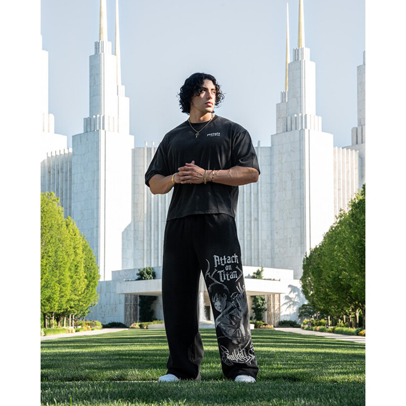 Anime ATTACK ON TITAN Animacinių filmų spausdintos kelnės Naujos Amerikos moterys Vyriškos sportinės kelnės bėgimo treniruočių kelnės Medvilninės plačios kelnės