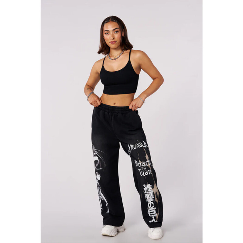 Anime ATTACK ON TITAN Animacinių filmų spausdintos kelnės Naujos Amerikos moterys Vyriškos sportinės kelnės bėgimo treniruočių kelnės Medvilninės plačios kelnės