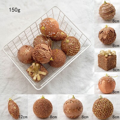 Χριστουγεννιάτικα μπιχλιμπίδια Πλαστικά Χριστουγεννιάτικο δέντρο Μπάλες Πολύχρωμο μεγάλο Χριστουγεννιάτικο μενταγιόν Δημιουργικό πάρτι με κρεμαστά αδιάβροχα κρεμαστά