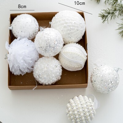 Χριστουγεννιάτικα μπιχλιμπίδια Πλαστικά Χριστουγεννιάτικο δέντρο Μπάλες Πολύχρωμο μεγάλο Χριστουγεννιάτικο μενταγιόν Δημιουργικό πάρτι με κρεμαστά αδιάβροχα κρεμαστά