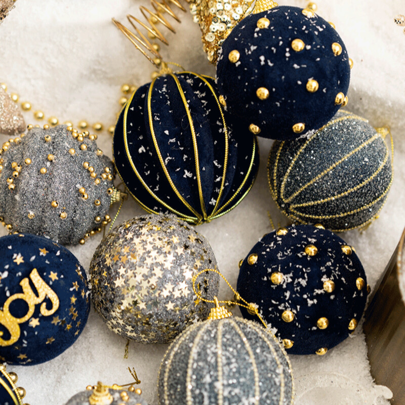 Χριστουγεννιάτικα μπιχλιμπίδια Πλαστικά Χριστουγεννιάτικο δέντρο Μπάλες Πολύχρωμο μεγάλο Χριστουγεννιάτικο μενταγιόν Δημιουργικό πάρτι με κρεμαστά αδιάβροχα κρεμαστά