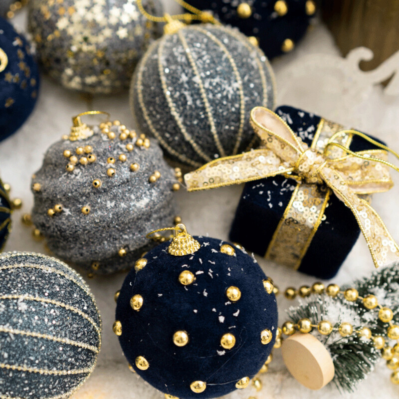 Χριστουγεννιάτικα μπιχλιμπίδια Πλαστικά Χριστουγεννιάτικο δέντρο Μπάλες Πολύχρωμο μεγάλο Χριστουγεννιάτικο μενταγιόν Δημιουργικό πάρτι με κρεμαστά αδιάβροχα κρεμαστά