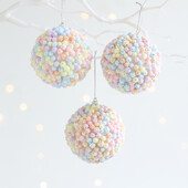 3 buc/set 8 cm bile de spumă colorate de Crăciun Decoratiuni pentru petrecerea de Crăciun pentru brad de Crăciun Pandantive agățate Craciun Anul Nou 2025