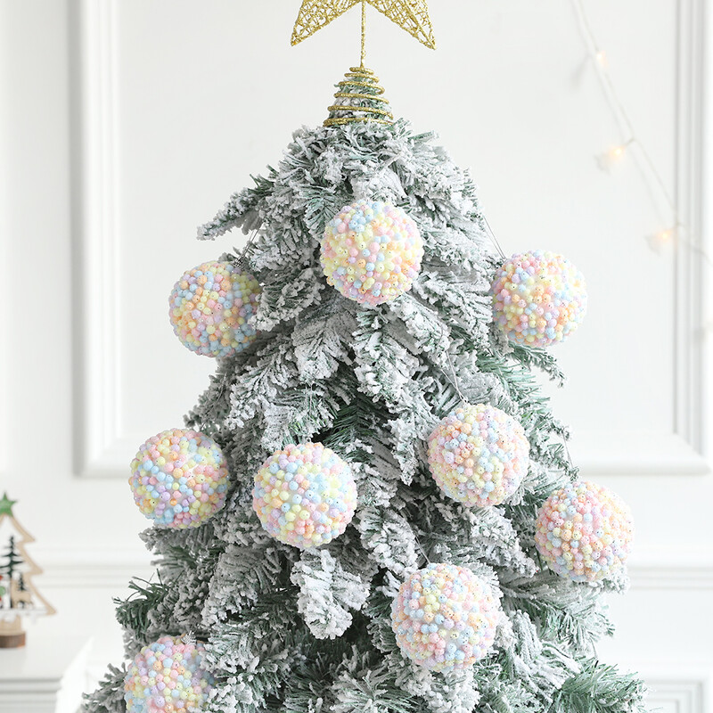 3 buc/set 8 cm bile de spumă colorate de Crăciun Decoratiuni pentru petrecerea de Crăciun pentru brad de Crăciun Pandantive agățate Craciun Anul Nou 2025