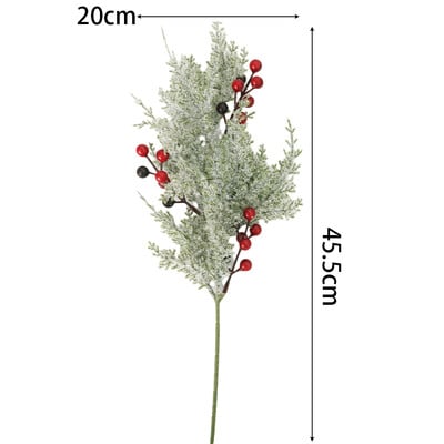 4/1 vnt Dirbtinio kedro raudonų uogų šakelės, rankų darbo „pasidaryk pats“ vainikas Kalėdų eglutės vakarėlio dekoro papuošalai, namų Kalėdų dekoravimo reikmenys