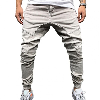 Pantaloni de tip creion la modă Pantaloni sport anti-pilling. Frumoși, bărbați cu talie mijlocie, pantaloni de jogging, subțiri